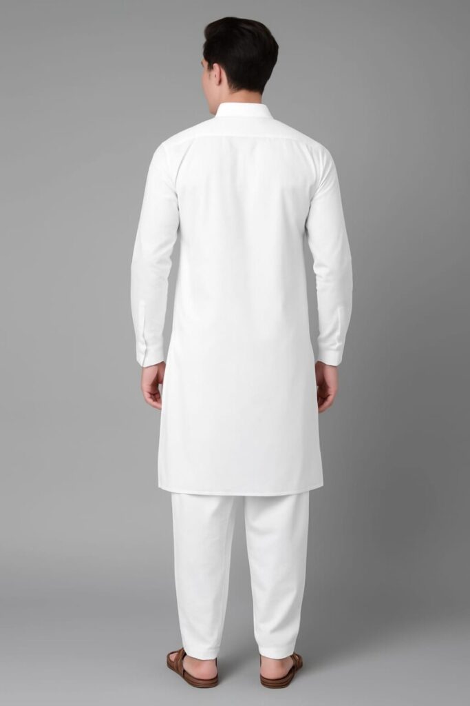 Pathani white back